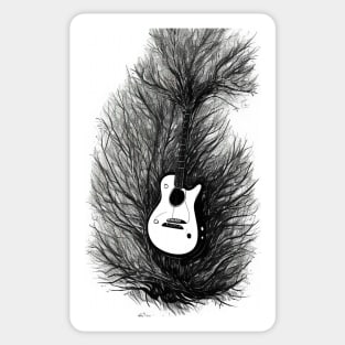 Acoustic Guitar Tree Of Life Guitar Player Nature Guitarist Sticker